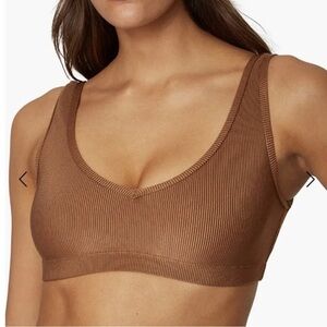 NWT WeWoreWhat Revolve V-Neck Sports Bra in Brown size M